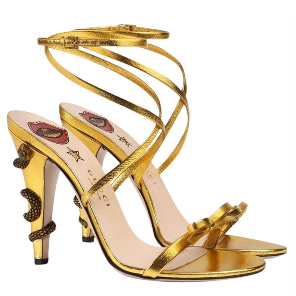 Gucci Gold Sandals